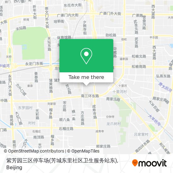 紫芳园三区停车场(芳城东里社区卫生服务站东) map