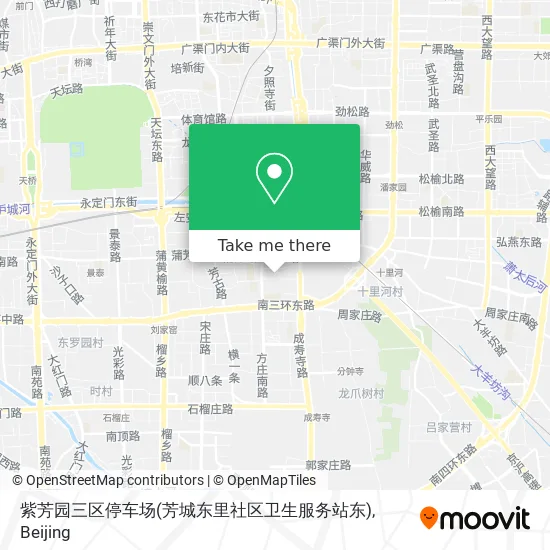 紫芳园三区停车场(芳城东里社区卫生服务站东) map