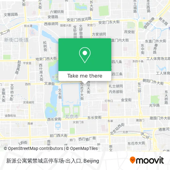 新派公寓紫禁城店停车场-出入口 map