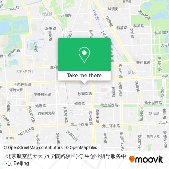 北京航空航天大学(学院路校区)-学生创业指导服务中心 map