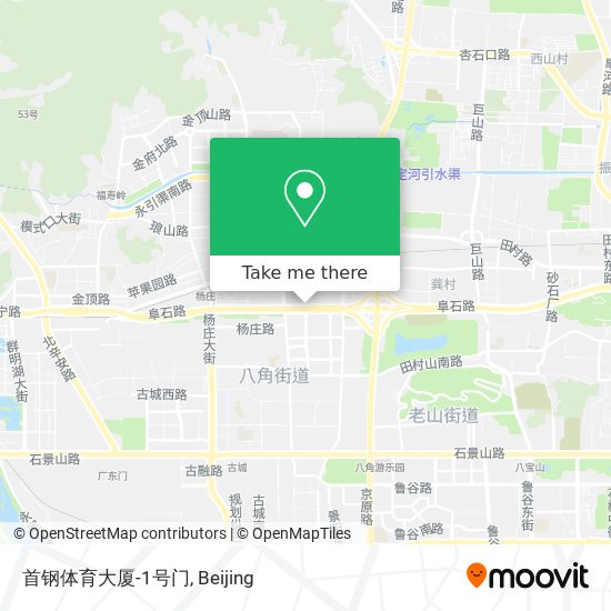 首钢体育大厦-1号门 map