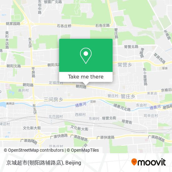京城超市(朝阳路辅路店) map