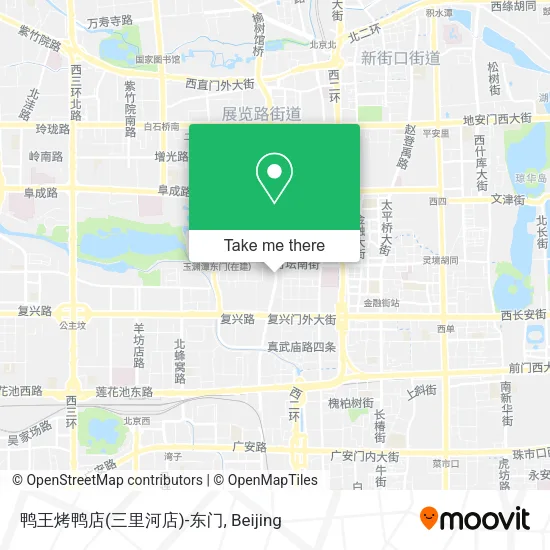 鸭王烤鸭店(三里河店)-东门 map