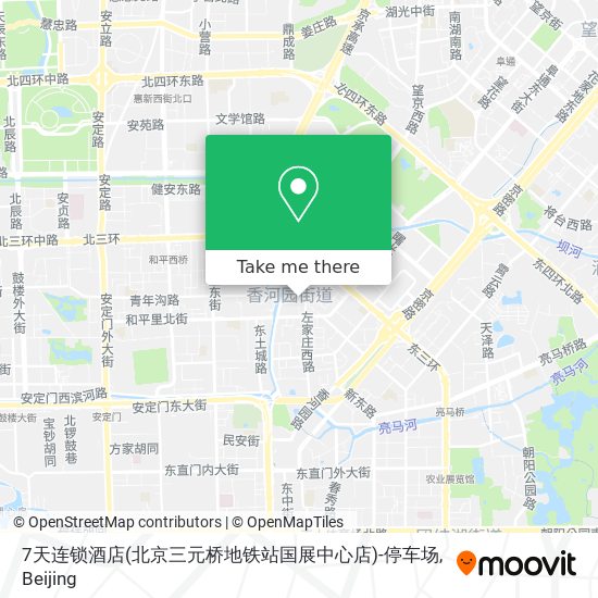 7天连锁酒店(北京三元桥地铁站国展中心店)-停车场 map