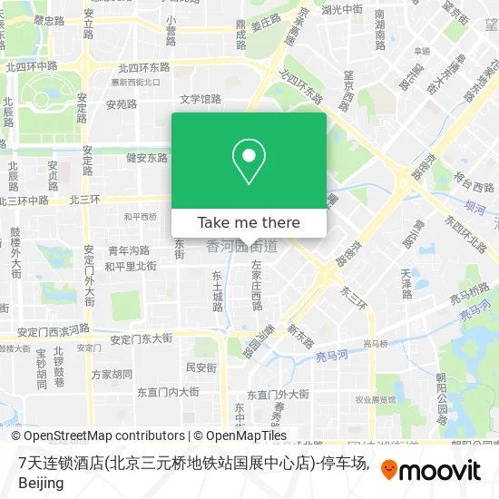 7天连锁酒店(北京三元桥地铁站国展中心店)-停车场 map