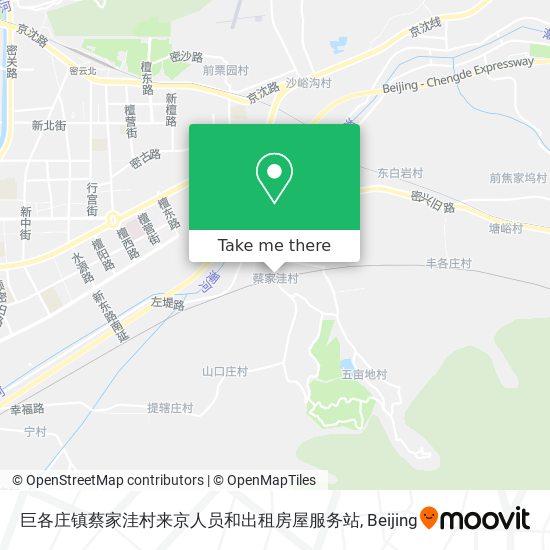 巨各庄镇蔡家洼村来京人员和出租房屋服务站 map