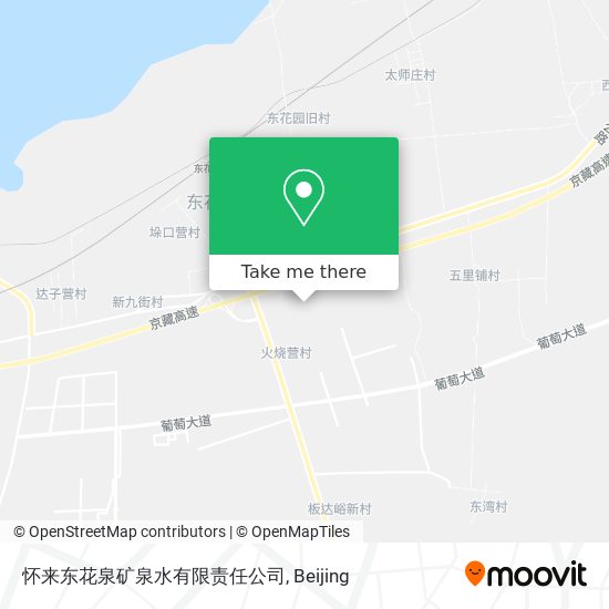 怀来东花泉矿泉水有限责任公司 map