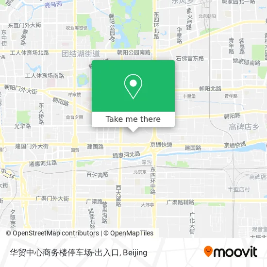 华贸中心商务楼停车场-出入口 map