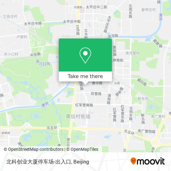 北科创业大厦停车场-出入口 map