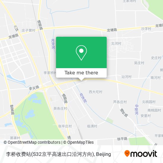 李桥收费站(S32京平高速出口沿河方向) map