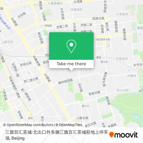 三旗百汇茶城-北出口外东侧三旗百汇茶城前地上停车场 map