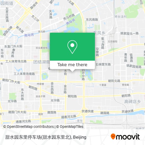 甜水园东里停车场(甜水园东里北) map