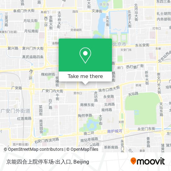 京能四合上院停车场-出入口 map