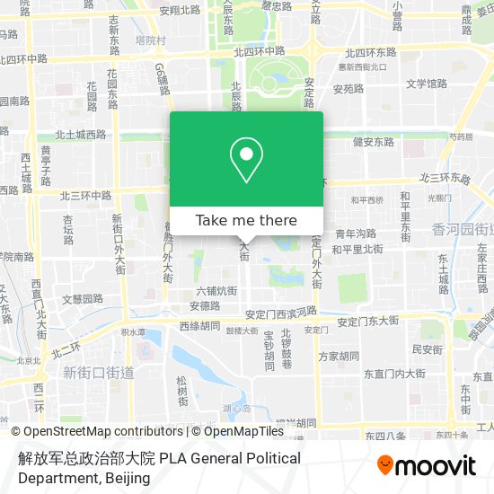 解放军总政治部大院 PLA General Political Department map