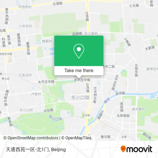 天通西苑一区-北1门 map