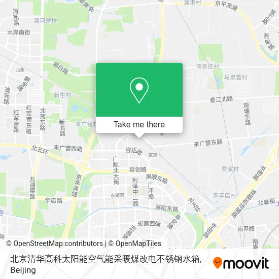 北京清华高科太阳能空气能采暖煤改电不锈钢水箱 map
