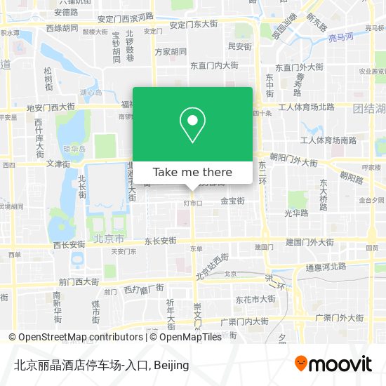 北京丽晶酒店停车场-入口 map