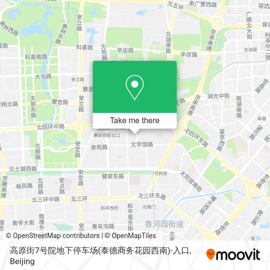 高原街7号院地下停车场(泰德商务花园西南)-入口 map
