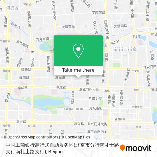 中国工商银行离行式自助服务区(北京市分行南礼士路支行南礼士路支行) map
