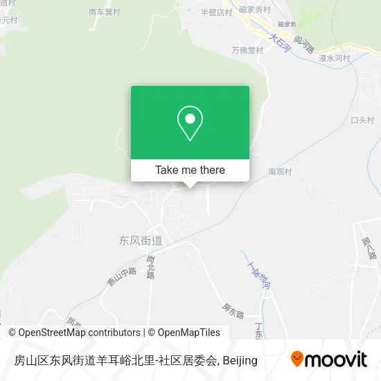 房山区东风街道羊耳峪北里-社区居委会 map