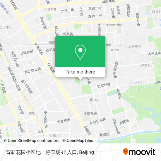 育新花园小区地上停车场-出入口 map