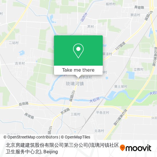 北京房建建筑股份有限公司第三分公司(琉璃河镇社区卫生服务中心北) map