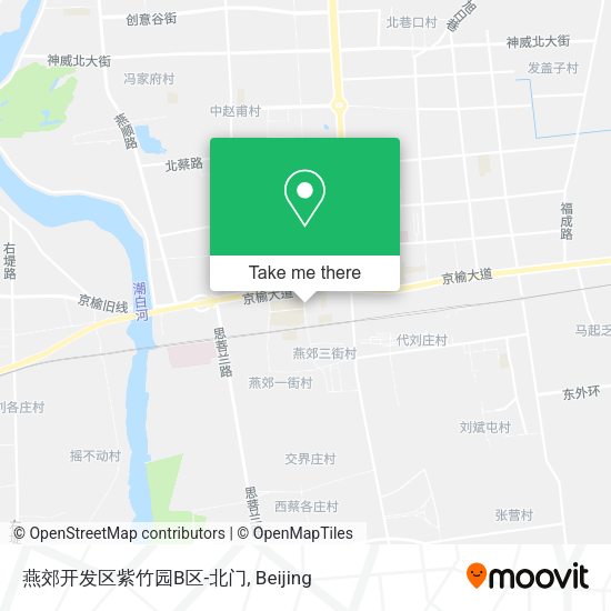 燕郊开发区紫竹园B区-北门 map