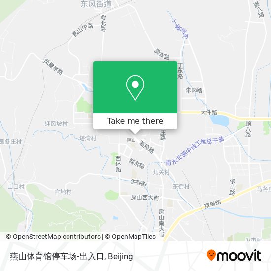 燕山体育馆停车场-出入口 map