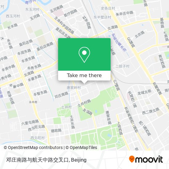 邓庄南路与航天中路交叉口 map