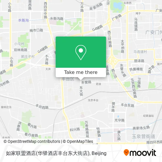 如家联盟酒店(华驿酒店丰台东大街店) map