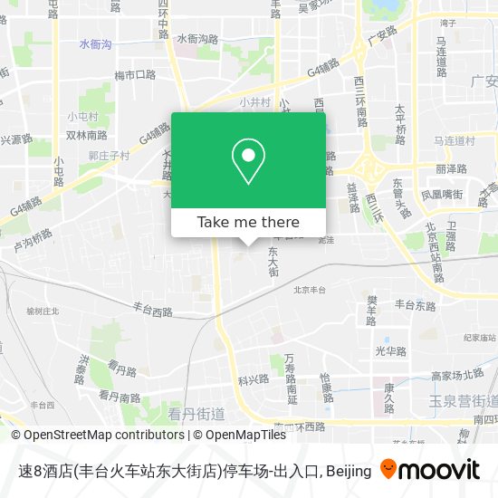 速8酒店(丰台火车站东大街店)停车场-出入口 map