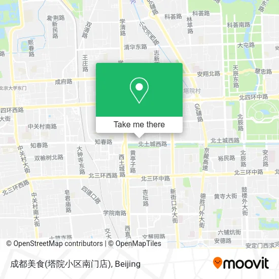 成都美食(塔院小区南门店) map