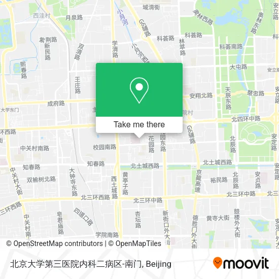 北京大学第三医院内科二病区-南门 map