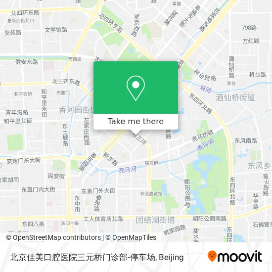 北京佳美口腔医院三元桥门诊部-停车场 map