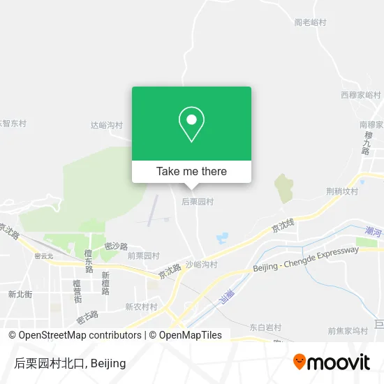 后栗园村北口 map