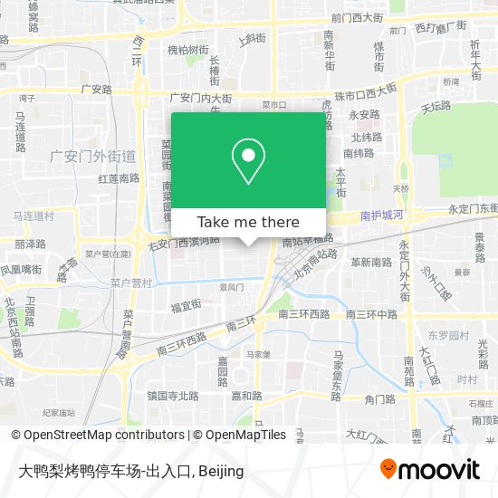 大鸭梨烤鸭停车场-出入口 map