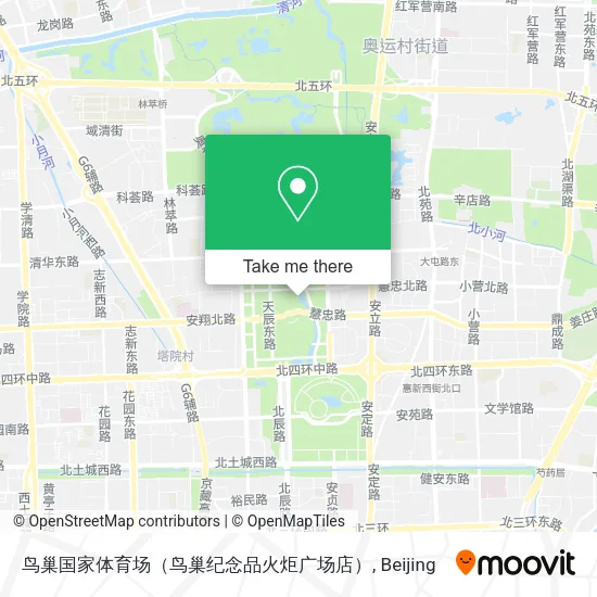 鸟巢国家体育场（鸟巢纪念品火炬广场店） map