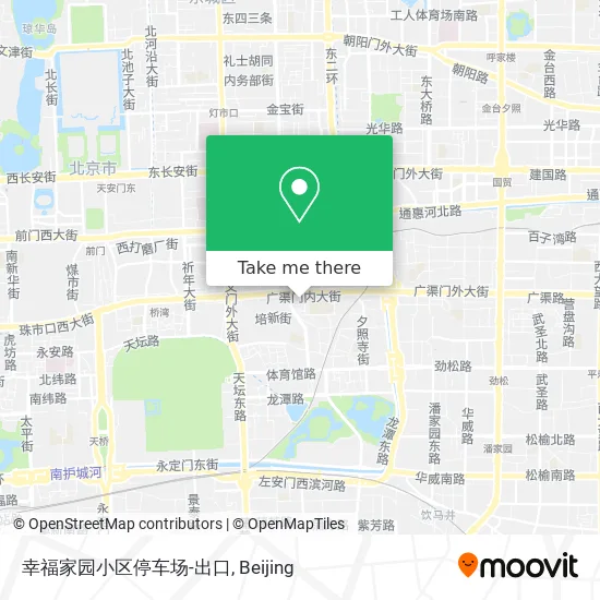 幸福家园小区停车场-出口 map