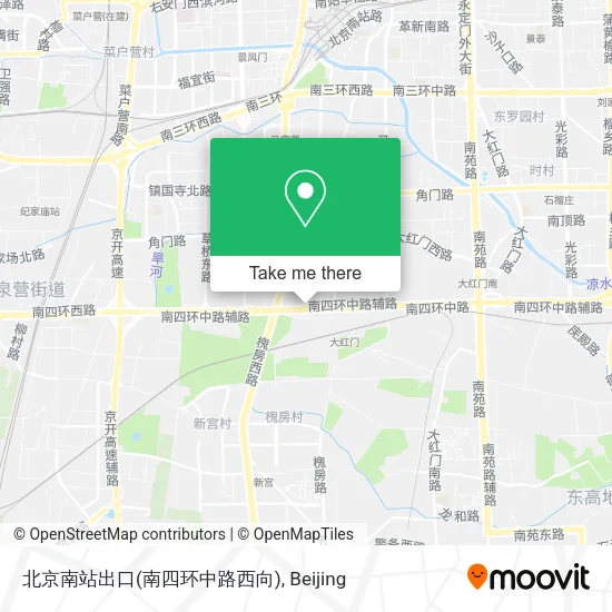 北京南站出口(南四环中路西向) map