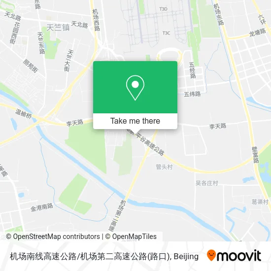 机场南线高速公路/机场第二高速公路(路口) map