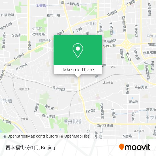 西幸福街-东1门 map