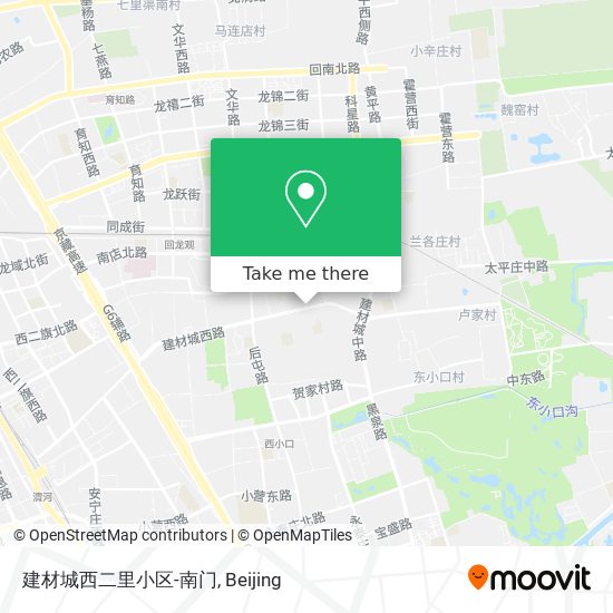 建材城西二里小区-南门 map
