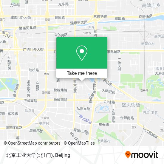 北京工业大学(北1门) map