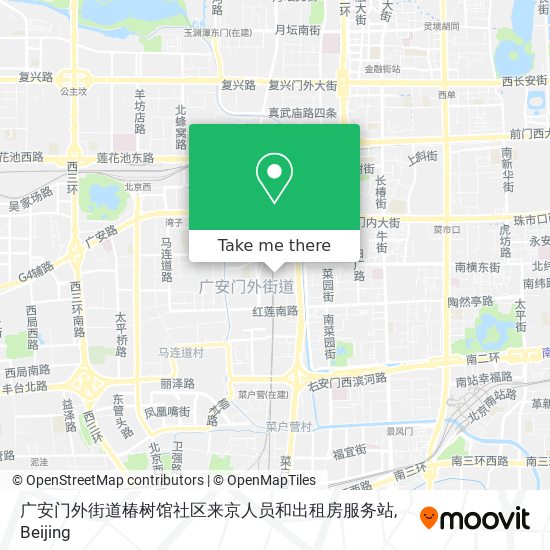 广安门外街道椿树馆社区来京人员和出租房服务站 map