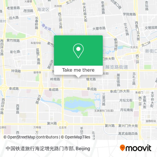 中国铁道旅行海淀增光路门市部 map