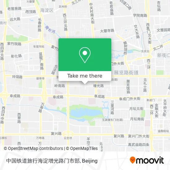 中国铁道旅行海淀增光路门市部 map