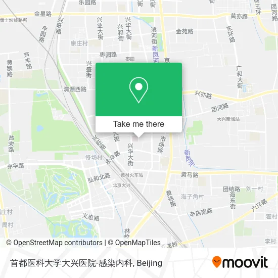 首都医科大学大兴医院-感染内科 map