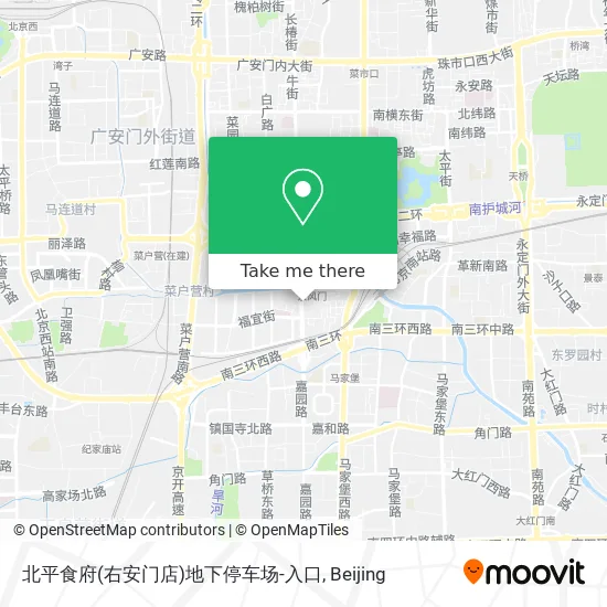 北平食府(右安门店)地下停车场-入口 map
