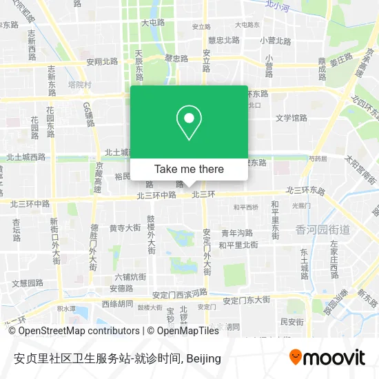 安贞里社区卫生服务站-就诊时间 map