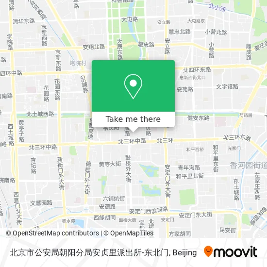 北京市公安局朝阳分局安贞里派出所-东北门 map